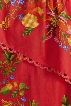 Farm Rio Red Tropical Romance Mini Dress 12 Farm Rio Red Tropical Romance Mini Dress -Farm Rio Store 309368 05