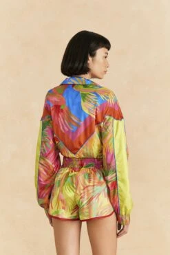 Farm Rio Lime Painted Birds Shorts -Farm Rio Store 309369 03