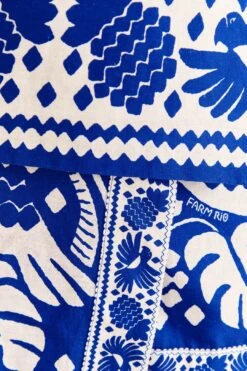 Farm Rio Navy Blue Jungle Scarf Mini Skirt -Farm Rio Store 309382 05