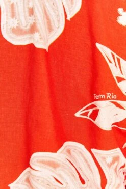 Farm Rio Red Lace Monsteras Midi Skirt -Farm Rio Store 309392 05