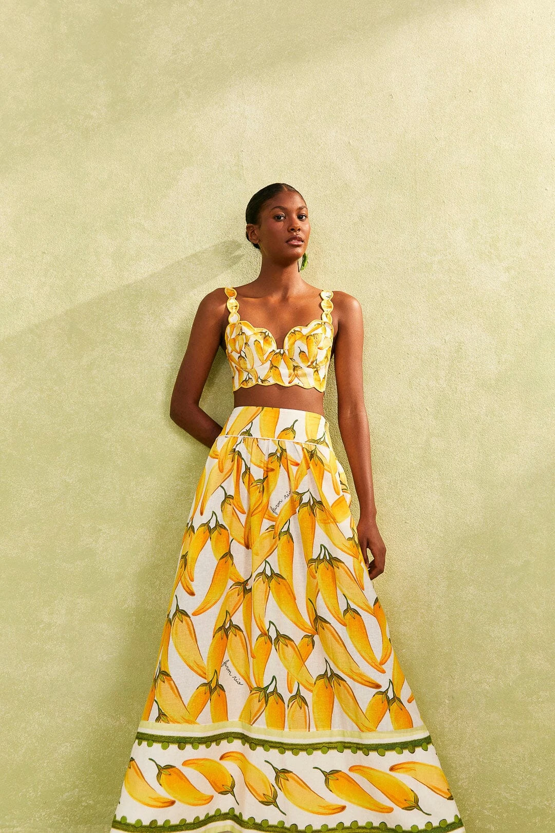 Farm Rio Off-White Peppers Maxi Skirt 4 Farm Rio Off-White Peppers Maxi Skirt - Image 2