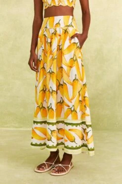 Farm Rio Off-White Peppers Maxi Skirt 10 Farm Rio Off-White Peppers Maxi Skirt -Farm Rio Store 309400 03