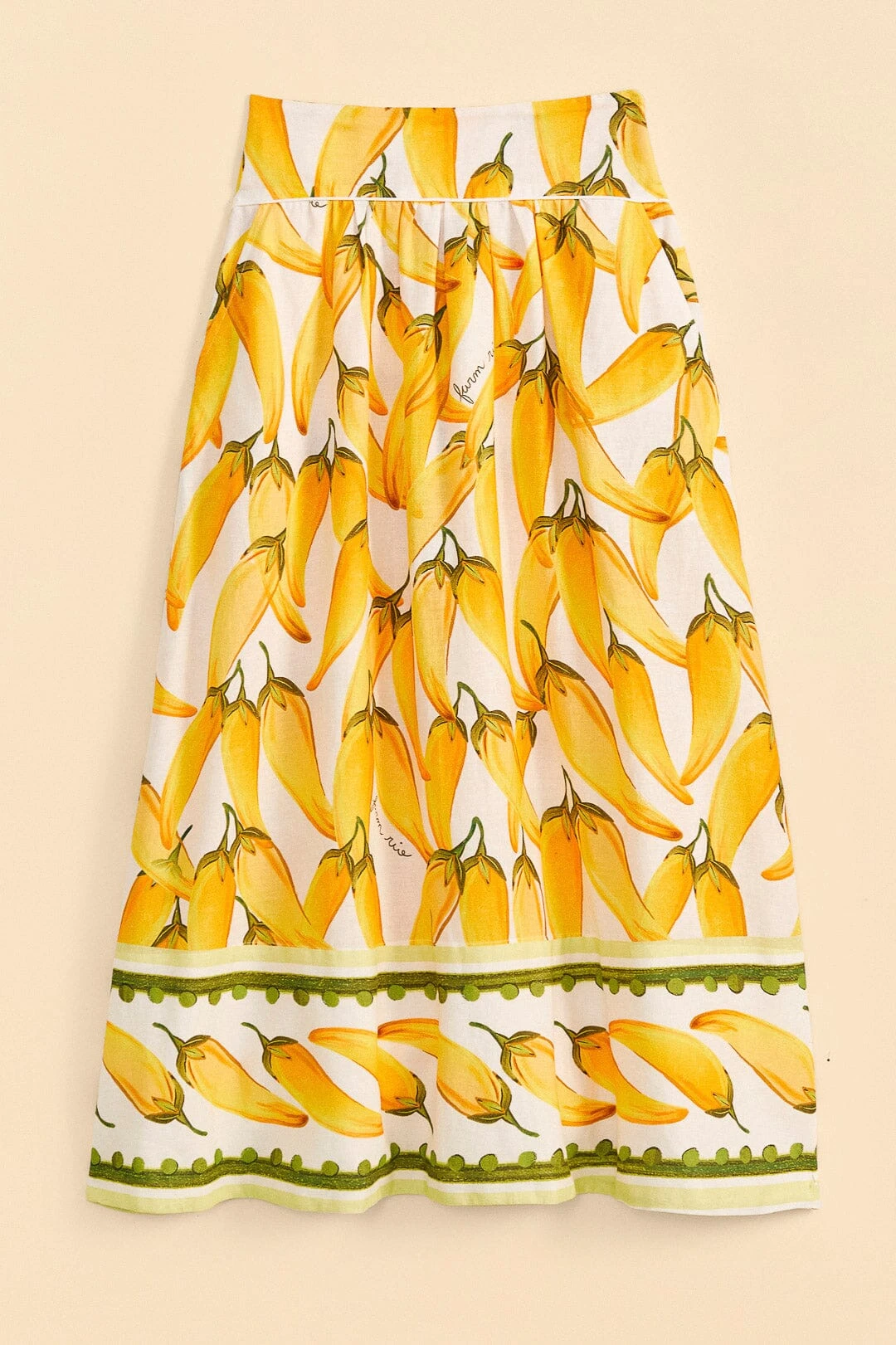 Farm Rio Off-White Peppers Maxi Skirt 8 Farm Rio Off-White Peppers Maxi Skirt - Image 6