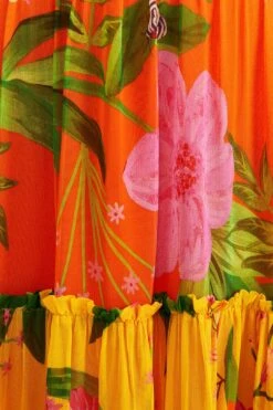 Farm Rio Mixed Romantic Garden Maxi Skirt -Farm Rio Store 309411 04