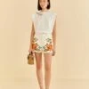Farm Rio Embroidered Floral Twill Shorts 1 Farm Rio Embroidered Floral Twill Shorts -Farm Rio Store 309421 01