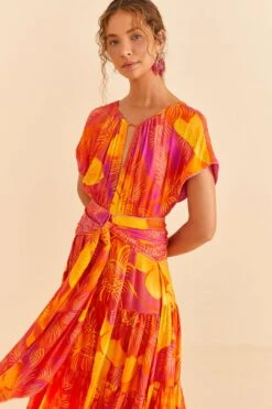 Farm Rio Summer Garden Ombre Lenzing™ Ecovero™ Viscose Maxi Dress -Farm Rio Store 309451 03