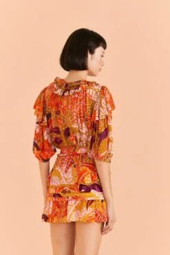 Farm Rio Beige Jungle Panther Mini Skirt -Farm Rio Store 309452 04