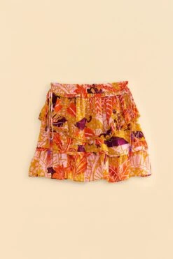 Farm Rio Beige Jungle Panther Mini Skirt -Farm Rio Store 309452 05