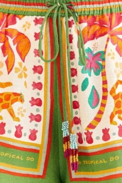 Farm Rio Green Tropical Life Shorts 9 Farm Rio Green Tropical Life Shorts -Farm Rio Store 309466 04