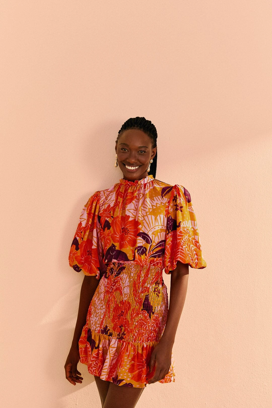 Farm Rio Beige Jungle Panther Lenzing™ Ecovero™ Viscose Mini Dress 3 Farm Rio Beige Jungle Panther Lenzing™ Ecovero™ Viscose Mini Dress