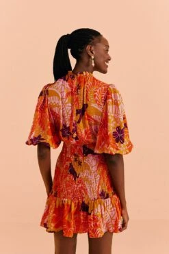 Farm Rio Beige Jungle Panther Lenzing™ Ecovero™ Viscose Mini Dress 11 Farm Rio Beige Jungle Panther Lenzing™ Ecovero™ Viscose Mini Dress -Farm Rio Store 309469 04