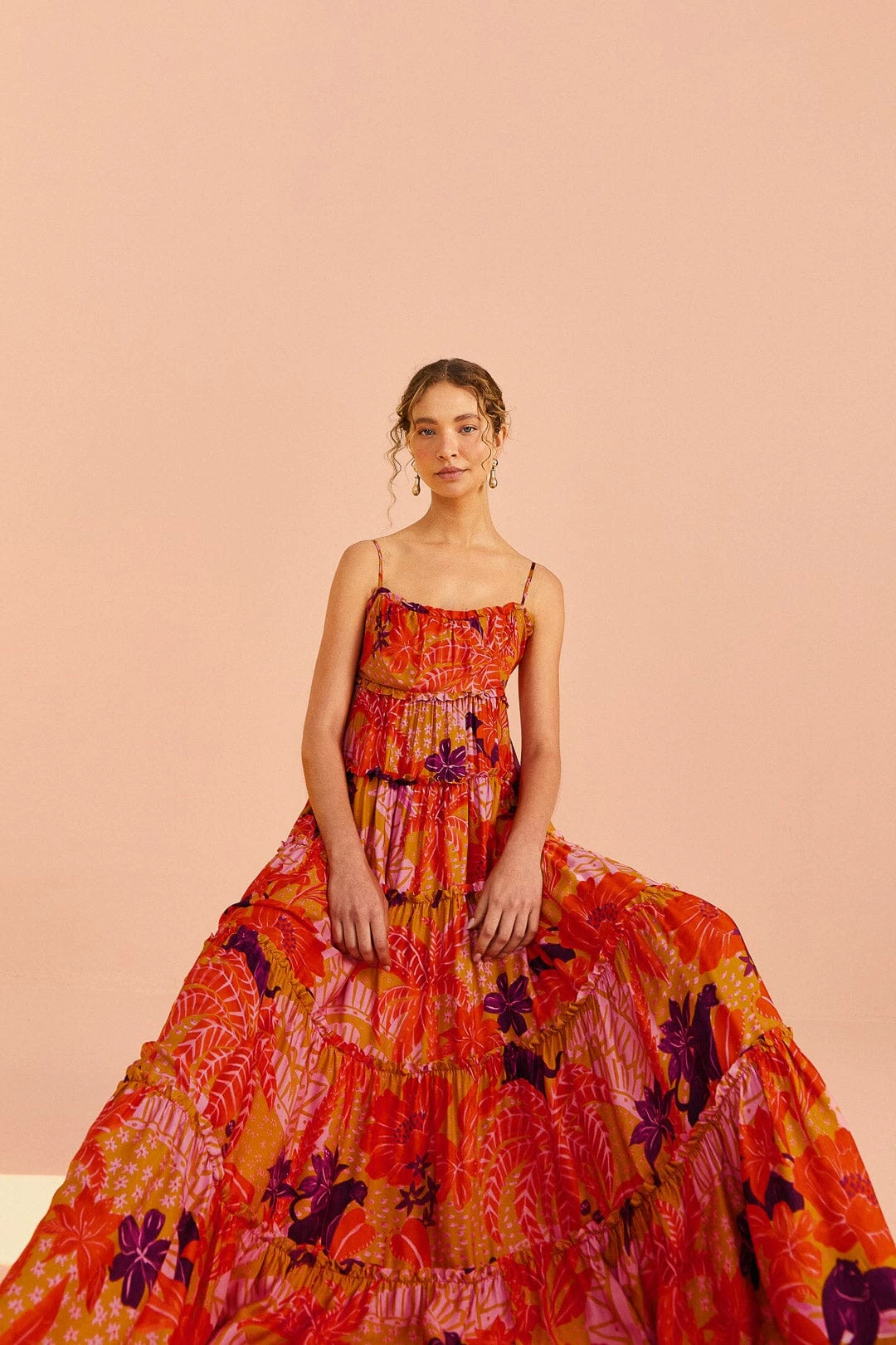 Farm Rio Beige Jungle Panther Lenzing™ Ecovero™ Viscose Maxi Dress 4 Farm Rio Beige Jungle Panther Lenzing™ Ecovero™ Viscose Maxi Dress - Image 2