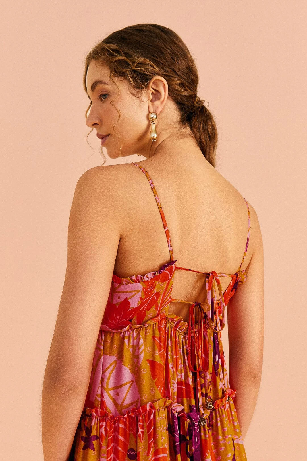 Farm Rio Beige Jungle Panther Lenzing™ Ecovero™ Viscose Maxi Dress 5 Farm Rio Beige Jungle Panther Lenzing™ Ecovero™ Viscose Maxi Dress - Image 3