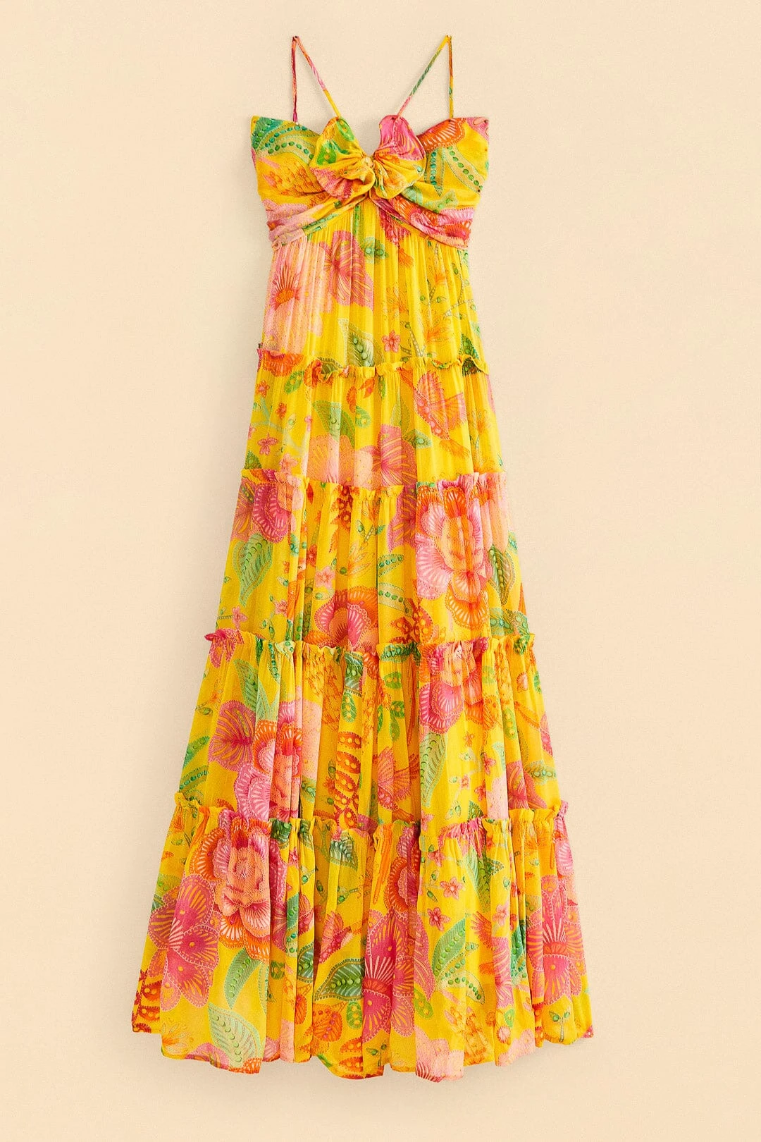 Farm Rio Yellow Macaw Bloom Maxi Dress 8 Farm Rio Yellow Macaw Bloom Maxi Dress - Image 6