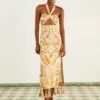 Farm Rio Sand Jungle Chic Midi Dress -Farm Rio Store 309501 01