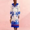 Farm Rio Off-White Jungle Chic Midi Dress 1 Farm Rio Off-White Jungle Chic Midi Dress -Farm Rio Store 309509 01