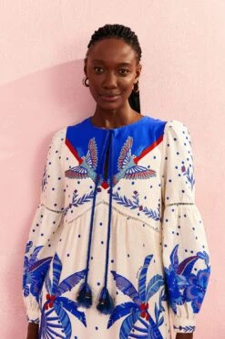 Farm Rio Off-White Jungle Chic Midi Dress 10 Farm Rio Off-White Jungle Chic Midi Dress -Farm Rio Store 309509 03