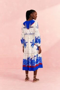 Farm Rio Off-White Jungle Chic Midi Dress 11 Farm Rio Off-White Jungle Chic Midi Dress -Farm Rio Store 309509 04