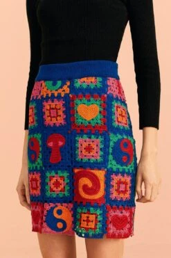Farm Rio Crochet Icons Sweater Skirt -Farm Rio Store 309564 03
