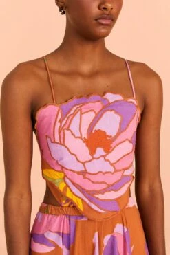 Farm Rio Embroidered Flower Top Maxi Dress -Farm Rio Store 309596 03