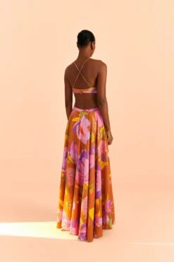 Farm Rio Embroidered Flower Top Maxi Dress -Farm Rio Store 309596 04