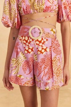 Farm Rio Pink Mixed Lobsters Shorts -Farm Rio Store 309611 03