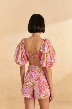 Farm Rio Pink Mixed Lobsters Shorts -Farm Rio Store 309611 04