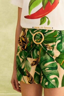 Farm Rio Tropical Leaves Shorts 10 Farm Rio Tropical Leaves Shorts -Farm Rio Store 310644 03