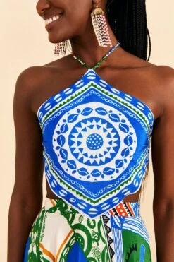 Farm Rio Off-White Pitta Colors Maxi Dress -Farm Rio Store 310672 03