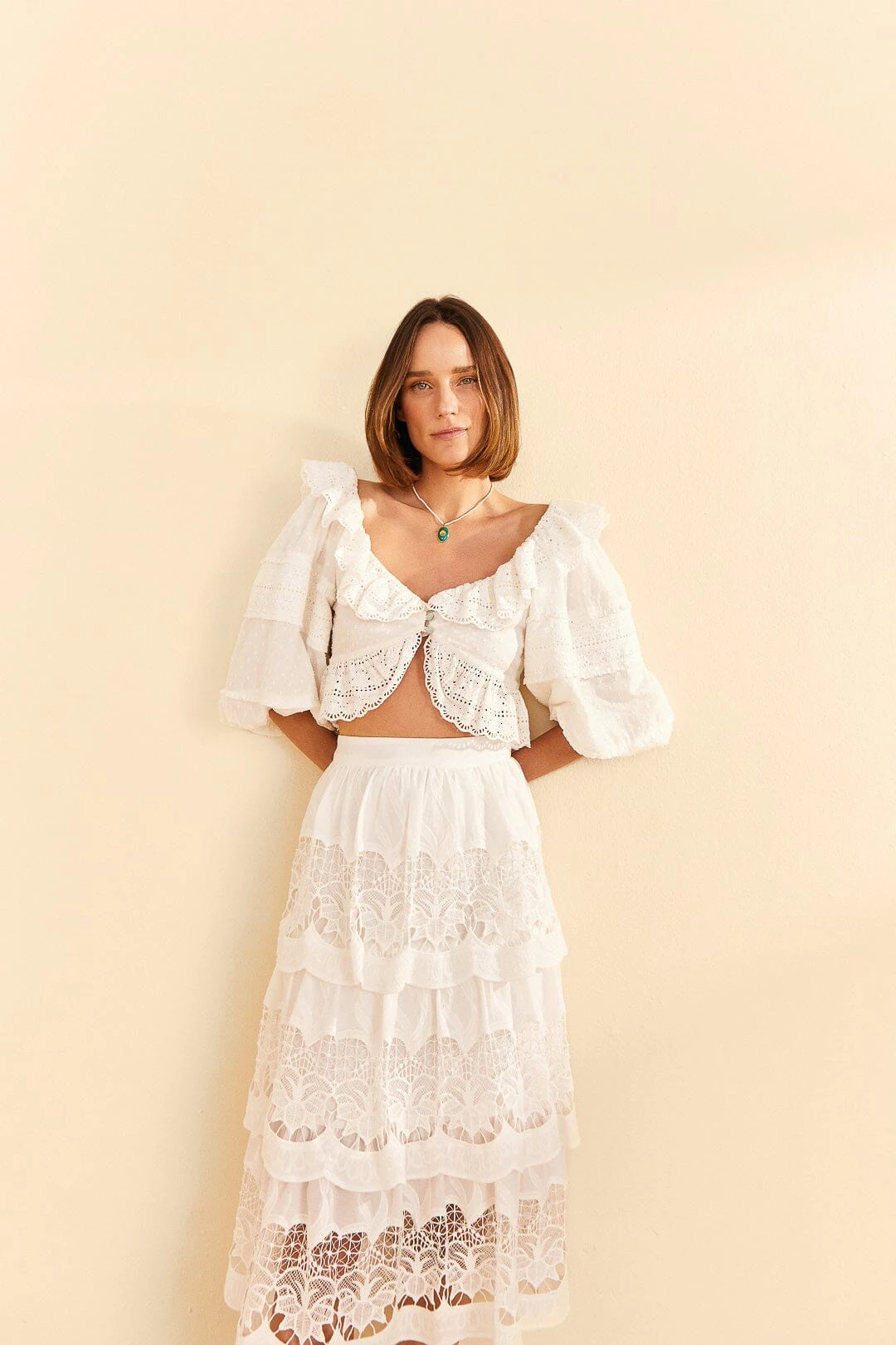 Farm Rio White Lace Midi Skirt 4 Farm Rio White Lace Midi Skirt - Image 2