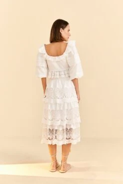 Farm Rio White Lace Midi Skirt 11 Farm Rio White Lace Midi Skirt -Farm Rio Store 310676 04
