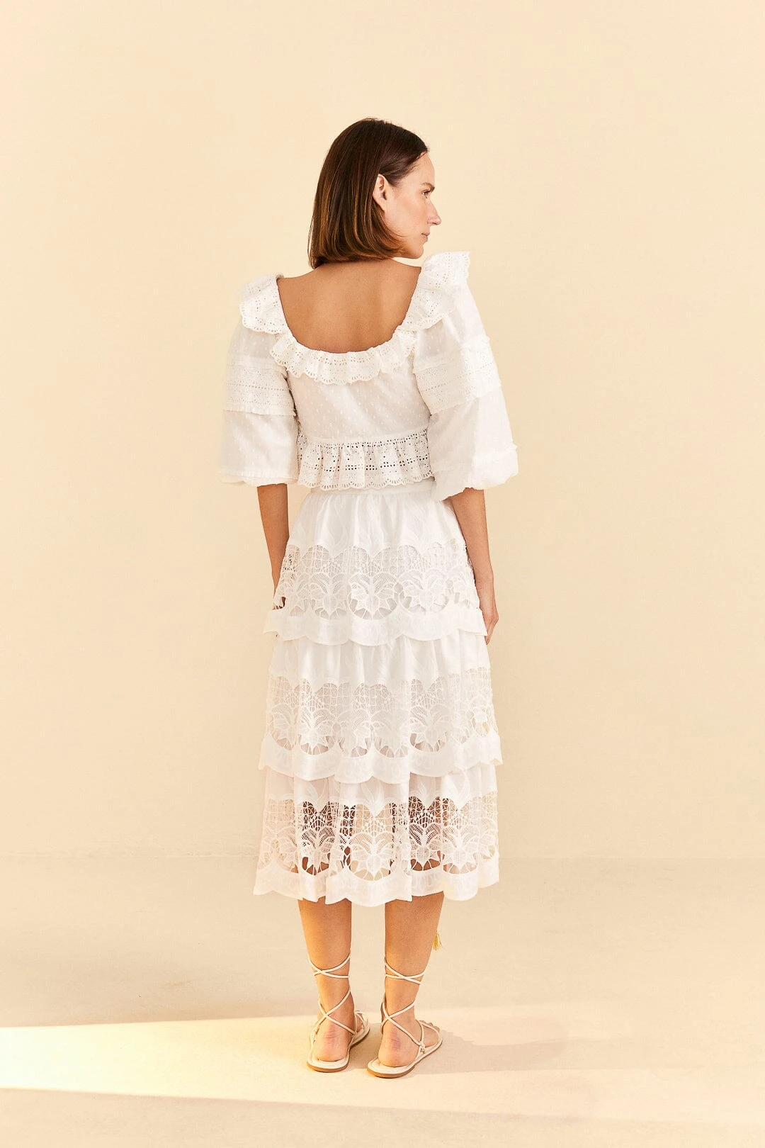 Farm Rio White Lace Midi Skirt 6 Farm Rio White Lace Midi Skirt - Image 4