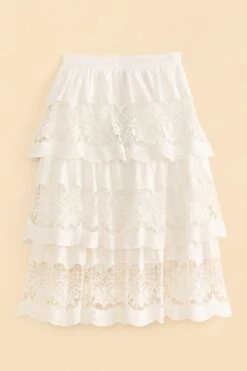 Farm Rio White Lace Midi Skirt 13 Farm Rio White Lace Midi Skirt -Farm Rio Store 310676 06