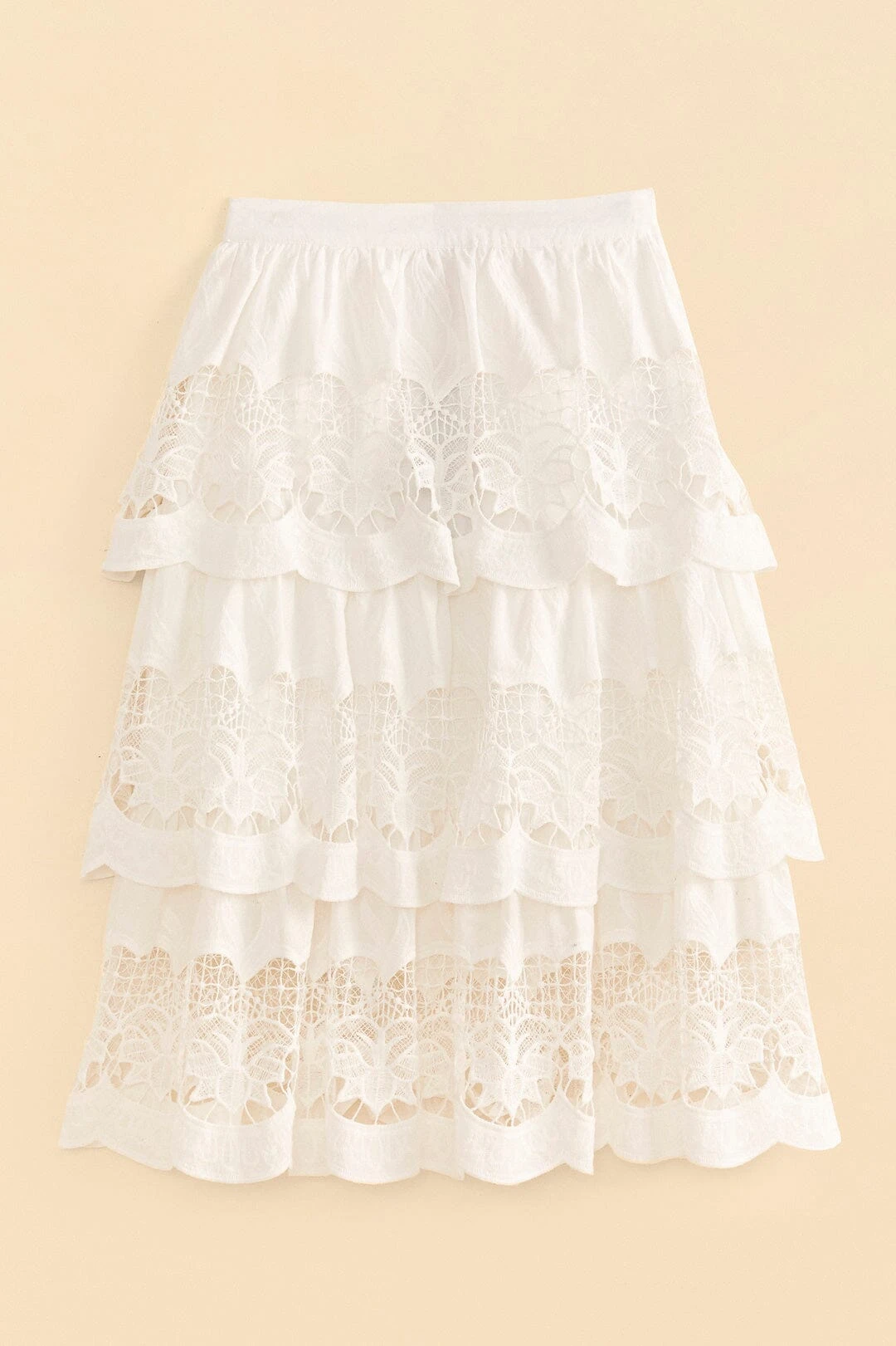 Farm Rio White Lace Midi Skirt 8 Farm Rio White Lace Midi Skirt - Image 6