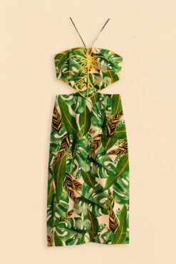 Farm Rio Tropical Leaves Midi Dress -Farm Rio Store 311337 06
