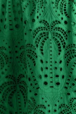 Farm Rio Green Coconut Tree Richelieu Midi Dress -Farm Rio Store 311340 05