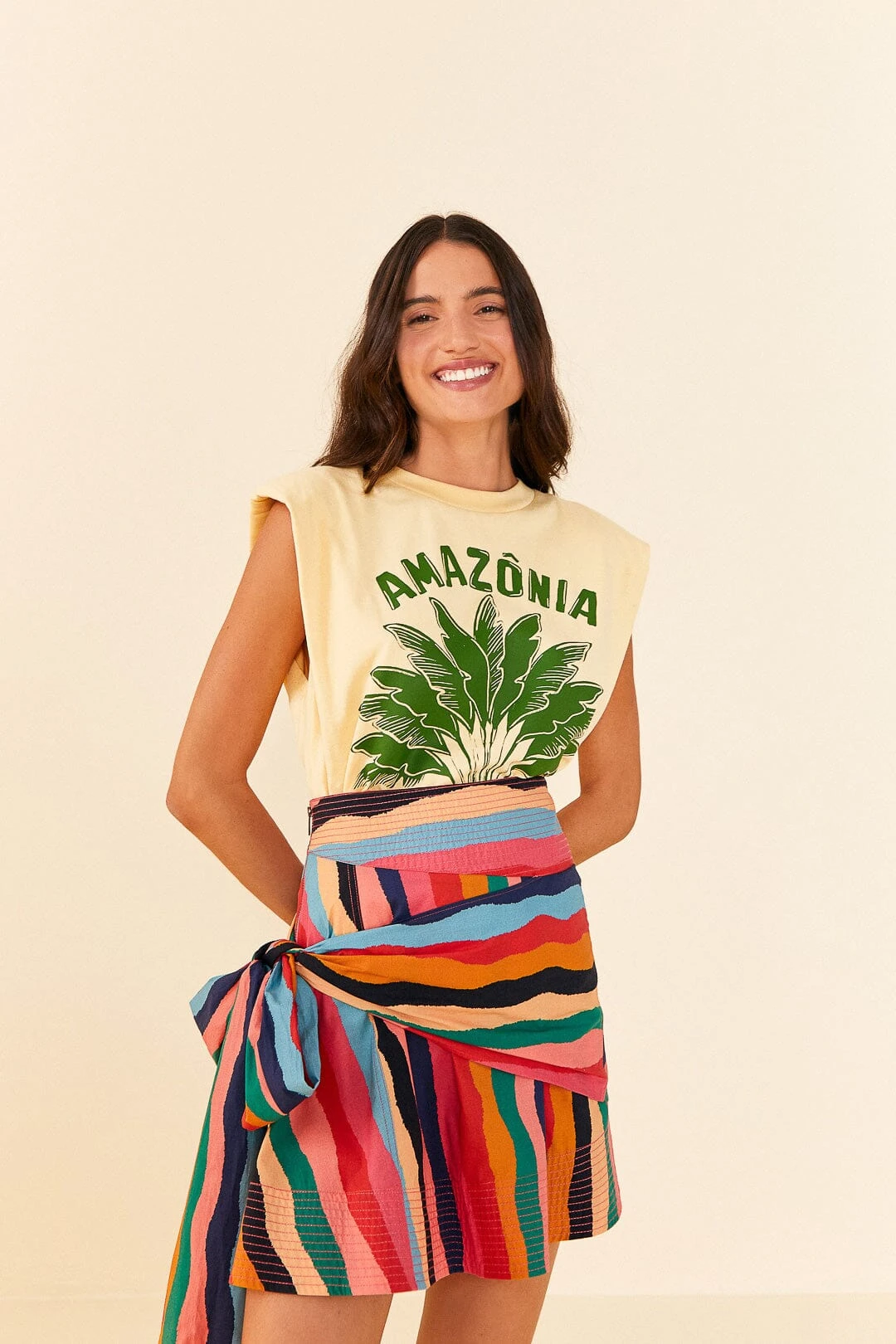 Farm Rio Super Fun Stripes Organic Cotton Mini Skirt 3 Farm Rio Super Fun Stripes Organic Cotton Mini Skirt