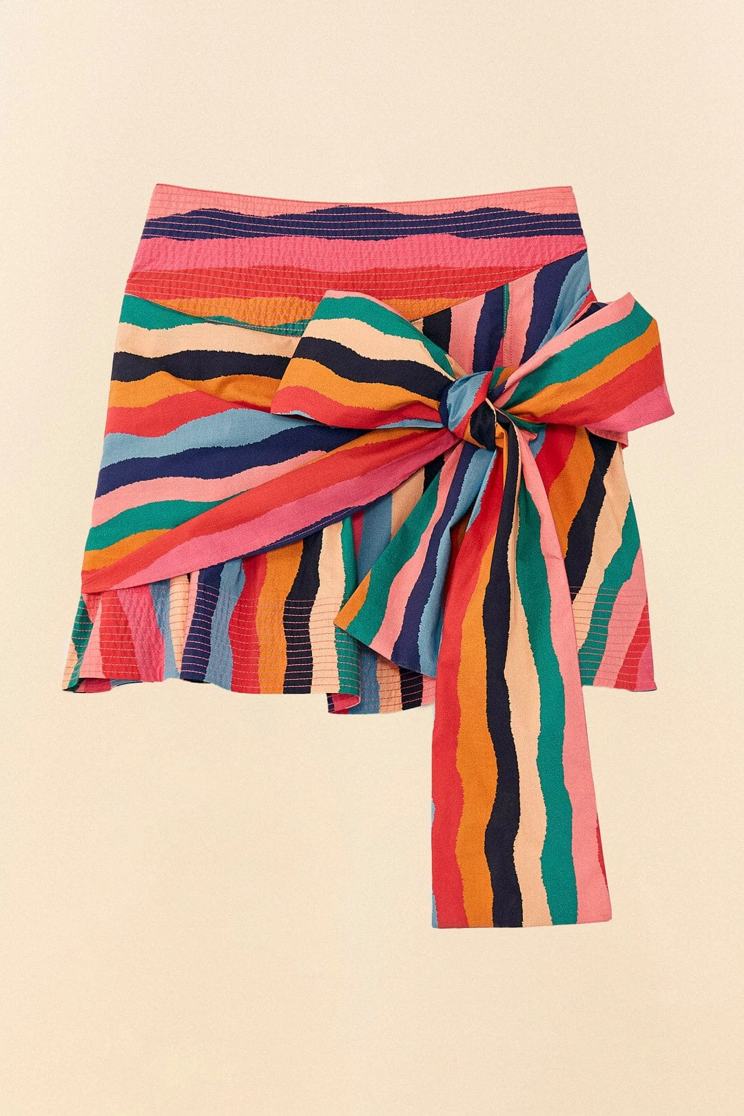 Farm Rio Super Fun Stripes Organic Cotton Mini Skirt 8 Farm Rio Super Fun Stripes Organic Cotton Mini Skirt - Image 6