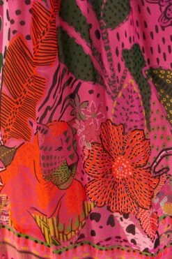 Farm Rio Pink Cool Leopards Maxi Dress -Farm Rio Store 311370 05