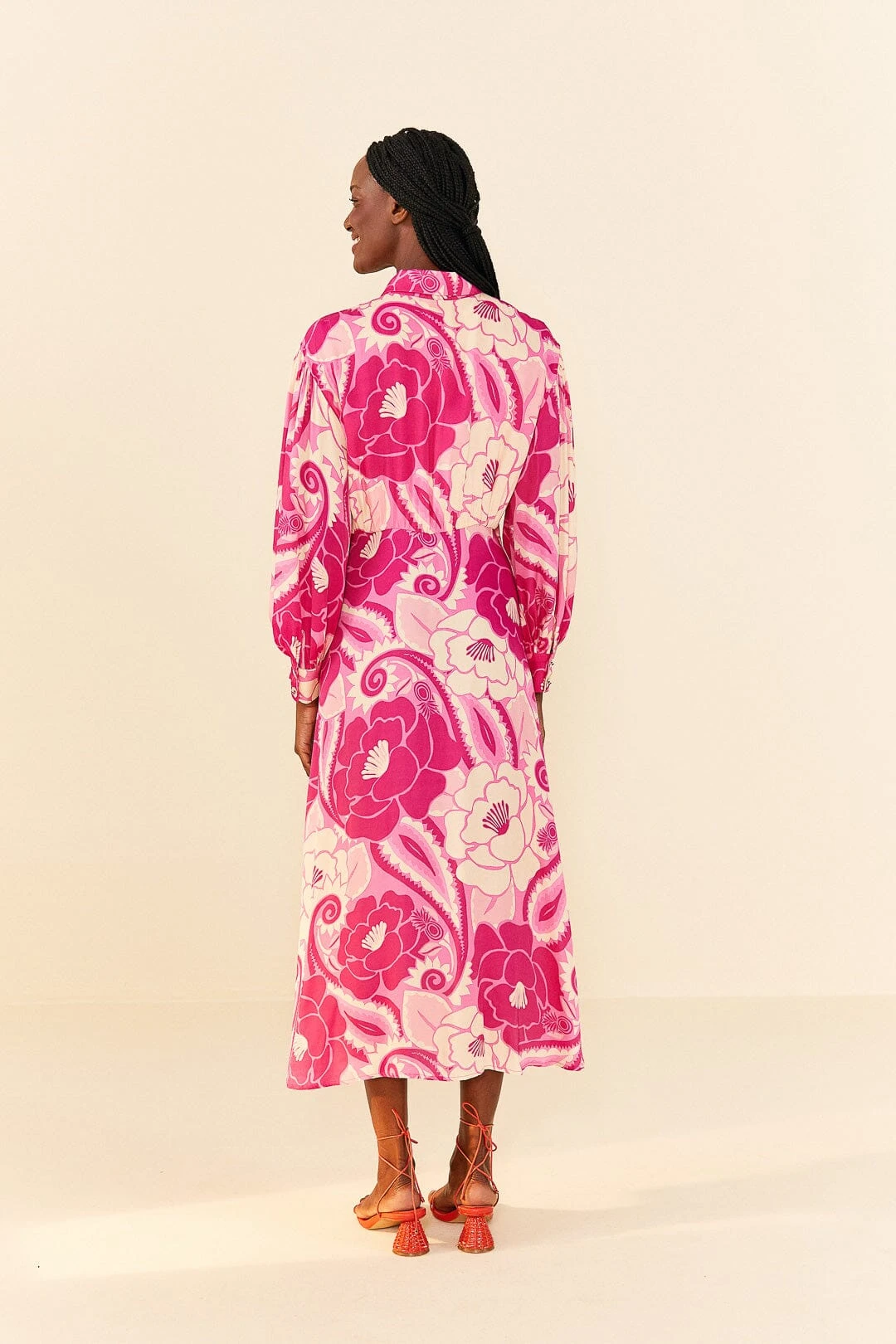 Farm Rio Pink Tropical Groove Midi Dress 6 Farm Rio Pink Tropical Groove Midi Dress - Image 4