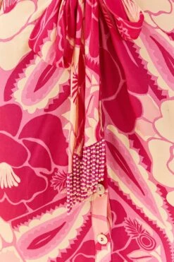 Farm Rio Pink Tropical Groove Midi Dress 12 Farm Rio Pink Tropical Groove Midi Dress -Farm Rio Store 311372 05
