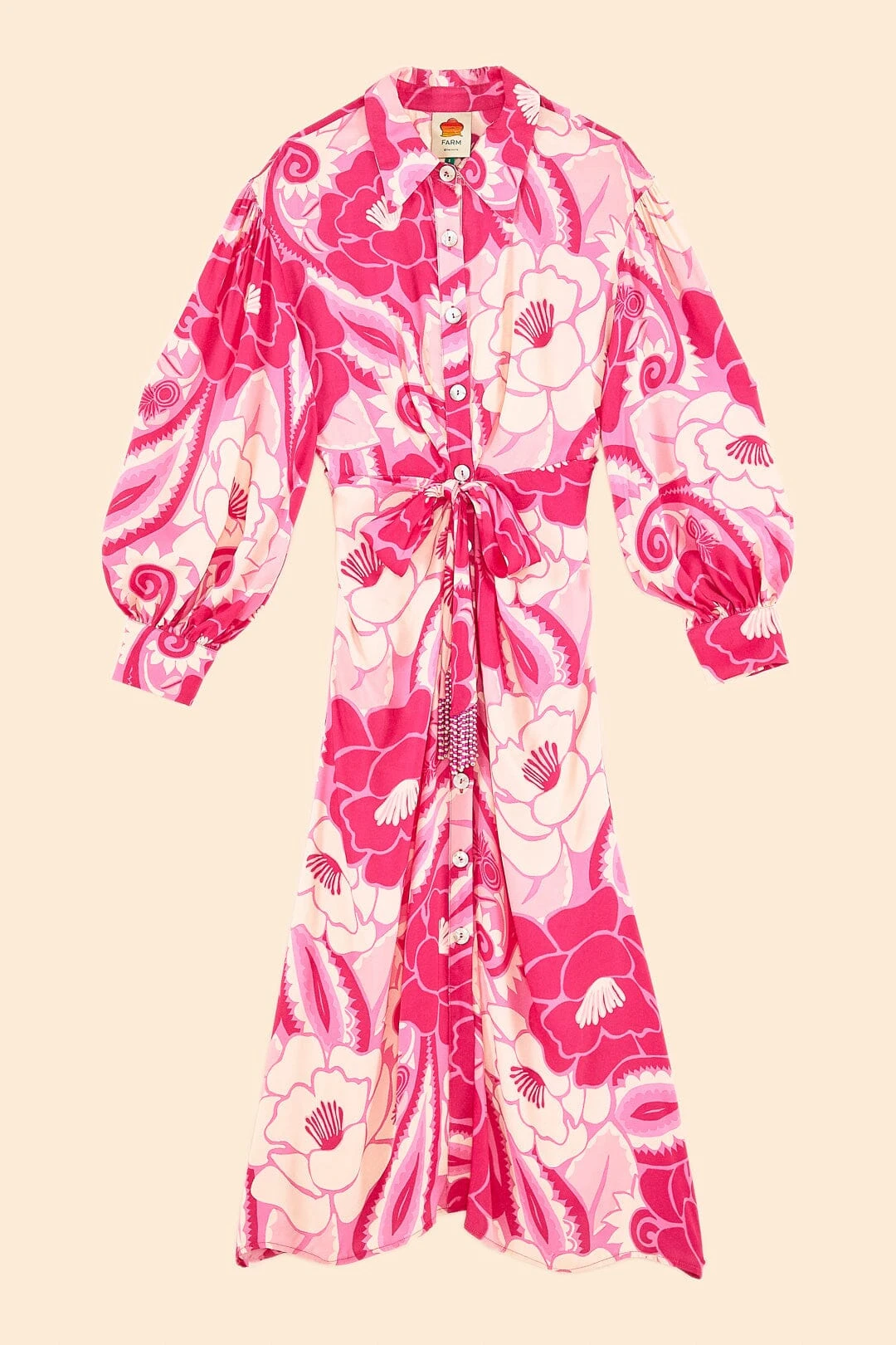 Farm Rio Pink Tropical Groove Midi Dress 8 Farm Rio Pink Tropical Groove Midi Dress - Image 6