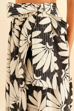 Farm Rio Black Copacabana Bow Midi Skirt -Farm Rio Store 311375 04