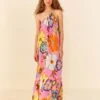 Farm Rio Pink Full Garden Maxi Dress -Farm Rio Store 311377 02