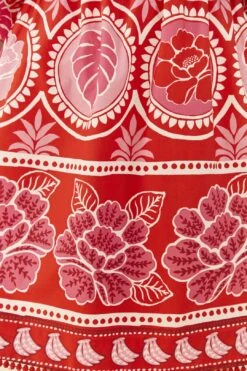 Farm Rio Red Summer Sunrise Organic Cotton Mini Dress 12 Farm Rio Red Summer Sunrise Organic Cotton Mini Dress -Farm Rio Store 311432 05