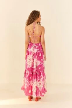 Pink Tropical Groove Maxi Dress 10 Pink Tropical Groove Maxi Dress -Farm Rio Store 311532 03