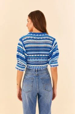 Farm Rio Multi Stitches Crochet Collar Blouse -Farm Rio Store 311558 04