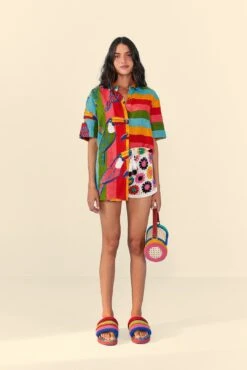 Farm Rio Multi Circles Crochet Shorts -Farm Rio Store 311562 02