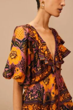 Farm Rio Blush Garden Bloom Maxi Dress -Farm Rio Store 312002 03