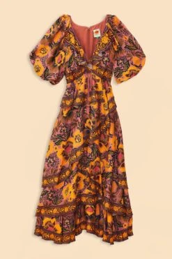 Farm Rio Blush Garden Bloom Maxi Dress -Farm Rio Store 312002 07